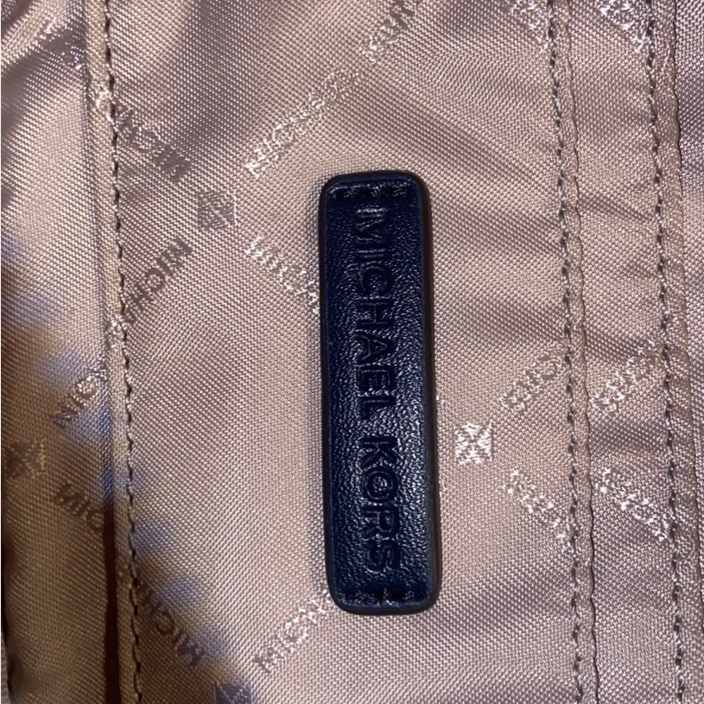 Michael Kors Navy Logo Belt Bag with Silver Hardware - Picture 2 of 4